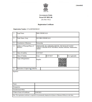 GST Certificate